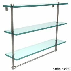 Cheap 😉 Allied Brass 22-inch Triple Tiered Glass Shelf With Integrated Towel Bar 😍 -Allied Brass Sales unnamed file 4531
