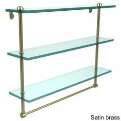 Cheap 😉 Allied Brass 22-inch Triple Tiered Glass Shelf With Integrated Towel Bar 😍 -Allied Brass Sales unnamed file 4533