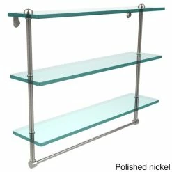 Cheap 😉 Allied Brass 22-inch Triple Tiered Glass Shelf With Integrated Towel Bar 😍 -Allied Brass Sales unnamed file 4534