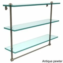 Cheap 😉 Allied Brass 22-inch Triple Tiered Glass Shelf With Integrated Towel Bar 😍 -Allied Brass Sales unnamed file 4535