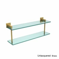 Budget 🎉 Allied Brass Montero Collection 22-inch Two-tiered Glass Shelf 🔥 -Allied Brass Sales unnamed file 4546
