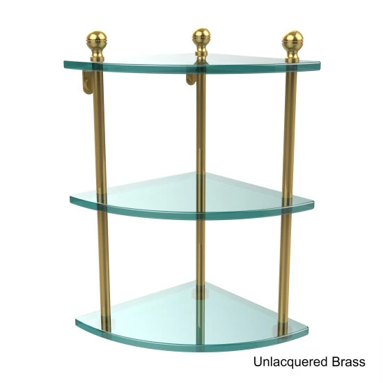 Best Sale ๐คฉ Allied Brass Clear Glass Brass 3-tier Corner Shelf ๐ 4 Best Sale ๐คฉ Allied Brass Clear Glass Brass 3-tier Corner Shelf ๐ - Image 2
