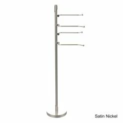 Promo 🥰 Allied Brass 49-inch Freestanding Swing Arm Towel Holder Satin Chrome ✔️ -Allied Brass Sales unnamed file 4850