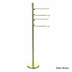 Promo 🥰 Allied Brass 49-inch Freestanding Swing Arm Towel Holder Satin Chrome ✔️ -Allied Brass Sales unnamed file 4852
