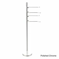 Promo 🥰 Allied Brass 49-inch Freestanding Swing Arm Towel Holder Satin Chrome ✔️ -Allied Brass Sales unnamed file 4855