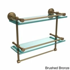 Wholesale 🌟 Allied Brass Dottingham 16-inch Gallery Double Glass Shelf With Towel Bar 🤩 -Allied Brass Sales unnamed file 4974