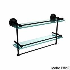 Buy 👍 Allied Brass Prestige Regal Collection 22-inch Gallery Double Glass Shelf With Towel Bar 😉 -Allied Brass Sales unnamed file 5101