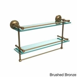 Buy 👍 Allied Brass Prestige Regal Collection 22-inch Gallery Double Glass Shelf With Towel Bar 😉 -Allied Brass Sales unnamed file 5102