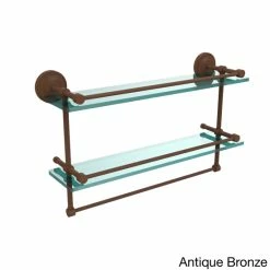 Buy 👍 Allied Brass Prestige Regal Collection 22-inch Gallery Double Glass Shelf With Towel Bar 😉 -Allied Brass Sales unnamed file 5103