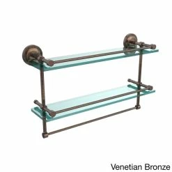 Buy 👍 Allied Brass Prestige Regal Collection 22-inch Gallery Double Glass Shelf With Towel Bar 😉 -Allied Brass Sales unnamed file 5105