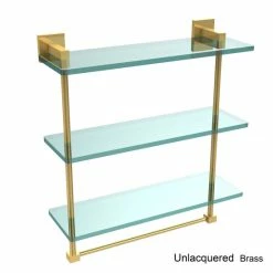 Discount ❤️ Allied Brass Montero Collection 16-inch Triple Tiered Glass Shelf With Integrated Towel Bar ⌛ -Allied Brass Sales unnamed file 5140
