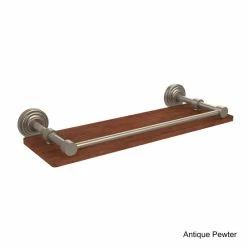 Hot Sale 🔥 Allied Brass Waverly Place Collection Brass And Ironwood Shelf With Gallery Rail ⭐ -Allied Brass Sales unnamed file 5176