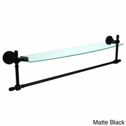 Deals 🎁 Allied Brass Retro Dot Collection 24-inch Glass Vanity Shelf With Integrated Towel Bar 👏 -Allied Brass Sales unnamed file 5285