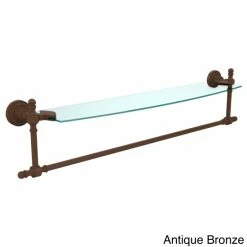 Deals 🎁 Allied Brass Retro Dot Collection 24-inch Glass Vanity Shelf With Integrated Towel Bar 👏 -Allied Brass Sales unnamed file 5286