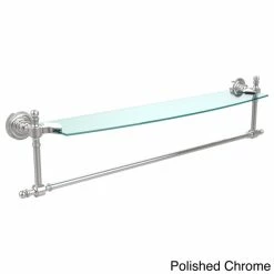 Deals 🎁 Allied Brass Retro Dot Collection 24-inch Glass Vanity Shelf With Integrated Towel Bar 👏 -Allied Brass Sales unnamed file 5290