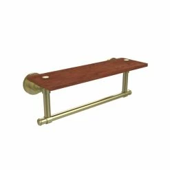 Cheapest 👏 Allied Brass 16-inch Wood And Solid Brass Shelf With Integrated Towel Bar ⭐