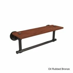 Cheapest 👏 Allied Brass 16-inch Wood And Solid Brass Shelf With Integrated Towel Bar ⭐ -Allied Brass Sales unnamed file 5338