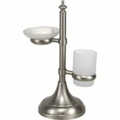 Best deal 🔔 Allied Brass Countertop Glass Tumbler And Soap Dish Holder ⭐