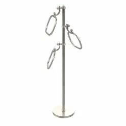 Promo 👍 Allied Brass Alllied Brass Towel Stand With 9-inch Oval Towel Rings 🌟