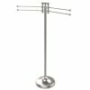 Best Sale 🔔 Allied Brass Solid Brass Towel Stand With 4 Pivoting Swing Arms Satin Brass 👍