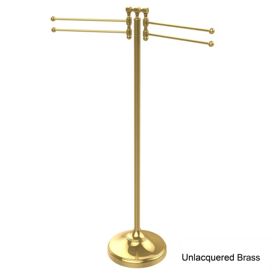 Best Sale 🔔 Allied Brass Solid Brass Towel Stand With 4 Pivoting Swing Arms Satin Brass 👍 5 Best Sale 🔔 Allied Brass Solid Brass Towel Stand With 4 Pivoting Swing Arms Satin Brass 👍 - Image 3