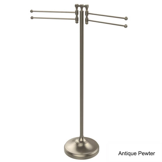 Best Sale 🔔 Allied Brass Solid Brass Towel Stand With 4 Pivoting Swing Arms Satin Brass 👍 9 Best Sale 🔔 Allied Brass Solid Brass Towel Stand With 4 Pivoting Swing Arms Satin Brass 👍 - Image 7