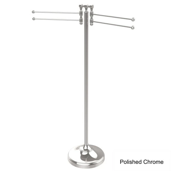 Best Sale 🔔 Allied Brass Solid Brass Towel Stand With 4 Pivoting Swing Arms Satin Brass 👍 10 Best Sale 🔔 Allied Brass Solid Brass Towel Stand With 4 Pivoting Swing Arms Satin Brass 👍 - Image 8
