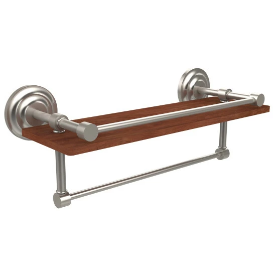 Top 10 👍 Allied Brass Que New Collection Clear Ipe Ironwood 16-inch Shelf With Gallery Rail And Towel Bar 😀 3 Top 10 👍 Allied Brass Que New Collection Clear Ipe Ironwood 16-inch Shelf With Gallery Rail And Towel Bar 😀
