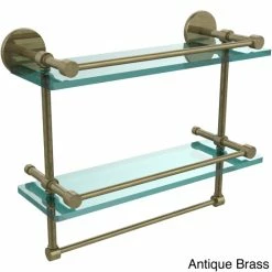 Deals 🥰 Allied Brass 16-inch Gallery Double Glass Shelf With Towel Bar 👍 -Allied Brass Sales unnamed file 5500
