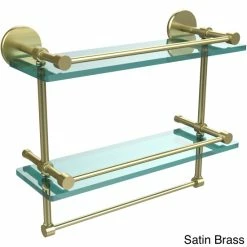Deals 🥰 Allied Brass 16-inch Gallery Double Glass Shelf With Towel Bar 👍 -Allied Brass Sales unnamed file 5502