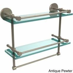 Deals 🥰 Allied Brass 16-inch Gallery Double Glass Shelf With Towel Bar 👍 -Allied Brass Sales unnamed file 5503