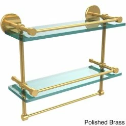 Deals 🥰 Allied Brass 16-inch Gallery Double Glass Shelf With Towel Bar 👍 -Allied Brass Sales unnamed file 5504
