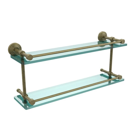 Best deal ๐งจ Allied Brass Waverly Place 22-inch Double Glass Shelf With Gallery Rail ๐ฅฐ 3 Best deal ๐งจ Allied Brass Waverly Place 22-inch Double Glass Shelf With Gallery Rail ๐ฅฐ