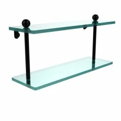 Brand new 🔔 Allied Brass Double-tier 16-inch Tempered Glass Shelf Satin Nickel 🛒 -Allied Brass Sales unnamed file 5723