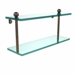 Brand new 🔔 Allied Brass Double-tier 16-inch Tempered Glass Shelf Satin Nickel 🛒 -Allied Brass Sales unnamed file 5725