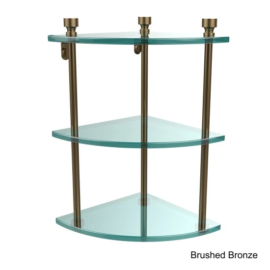 Wholesale ๐ Allied Brass Foxtrot Collection Brass/Glass Three-tier Corner Wall Shelf - 8"w X 8"l X 15"h ๐ฏ 7 Wholesale ๐ Allied Brass Foxtrot Collection Brass/Glass Three-tier Corner Wall Shelf - 8"w X 8"l X 15"h ๐ฏ - Image 5