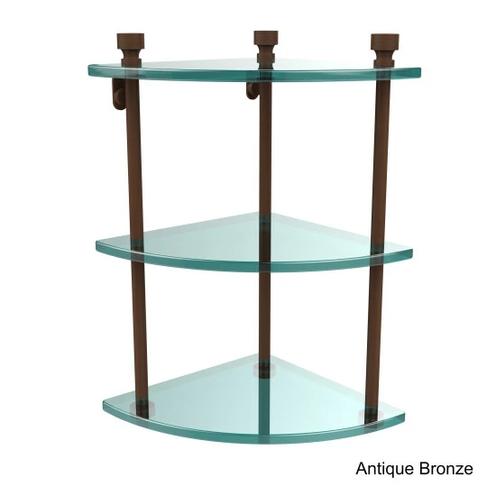 Wholesale ๐ Allied Brass Foxtrot Collection Brass/Glass Three-tier Corner Wall Shelf - 8"w X 8"l X 15"h ๐ฏ 8 Wholesale ๐ Allied Brass Foxtrot Collection Brass/Glass Three-tier Corner Wall Shelf - 8"w X 8"l X 15"h ๐ฏ - Image 6