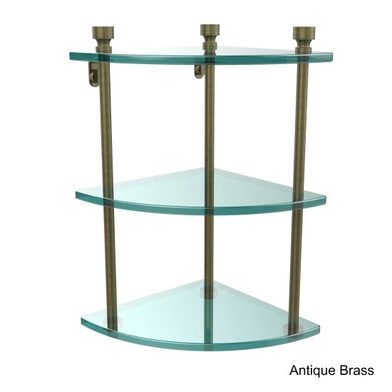 Wholesale ๐ Allied Brass Foxtrot Collection Brass/Glass Three-tier Corner Wall Shelf - 8"w X 8"l X 15"h ๐ฏ 9 Wholesale ๐ Allied Brass Foxtrot Collection Brass/Glass Three-tier Corner Wall Shelf - 8"w X 8"l X 15"h ๐ฏ - Image 7