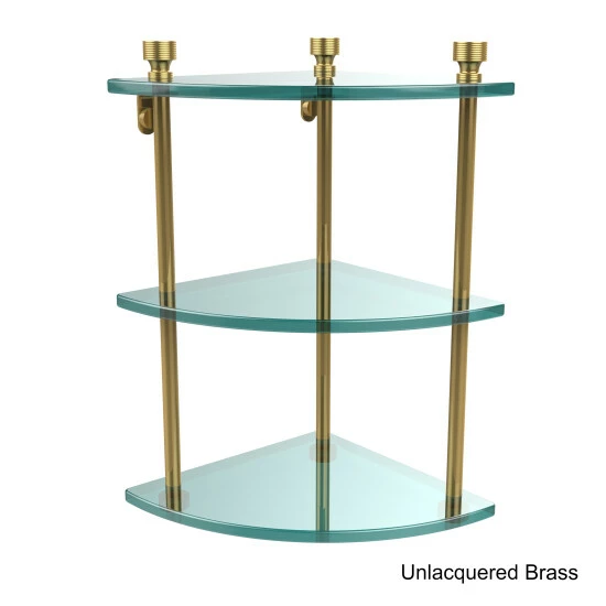 Wholesale ๐ Allied Brass Foxtrot Collection Brass/Glass Three-tier Corner Wall Shelf - 8"w X 8"l X 15"h ๐ฏ 10 Wholesale ๐ Allied Brass Foxtrot Collection Brass/Glass Three-tier Corner Wall Shelf - 8"w X 8"l X 15"h ๐ฏ - Image 8