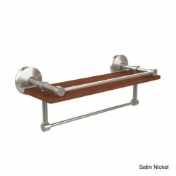 Budget 🤩 Allied Brass Monte Carlo Collection Black/Bronze/Chrome/Copper/Nickel Brass And Wood 16-inch Wall Shelf With Rail And Towel Bar 🤩 -Allied Brass Sales unnamed file 5765