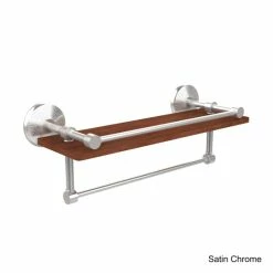 Budget 🤩 Allied Brass Monte Carlo Collection Black/Bronze/Chrome/Copper/Nickel Brass And Wood 16-inch Wall Shelf With Rail And Towel Bar 🤩 -Allied Brass Sales unnamed file 5766