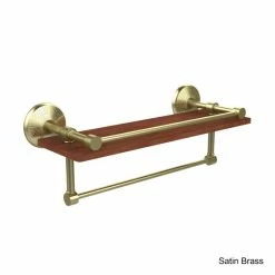 Budget 🤩 Allied Brass Monte Carlo Collection Black/Bronze/Chrome/Copper/Nickel Brass And Wood 16-inch Wall Shelf With Rail And Towel Bar 🤩 -Allied Brass Sales unnamed file 5767