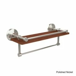 Budget 🤩 Allied Brass Monte Carlo Collection Black/Bronze/Chrome/Copper/Nickel Brass And Wood 16-inch Wall Shelf With Rail And Towel Bar 🤩 -Allied Brass Sales unnamed file 5768