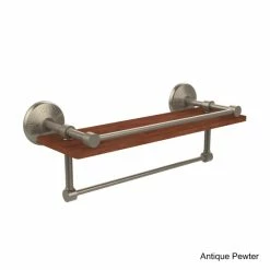 Budget 🤩 Allied Brass Monte Carlo Collection Black/Bronze/Chrome/Copper/Nickel Brass And Wood 16-inch Wall Shelf With Rail And Towel Bar 🤩 -Allied Brass Sales unnamed file 5769