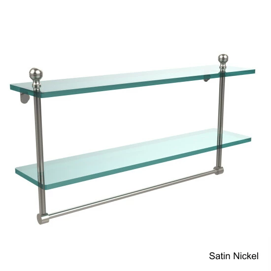 Cheapest 😀 Allied Brass Mambo Collection Glass 22-Inch Two-tiered Shelf With Integrated Towel Bar ⭐ 4 Cheapest 😀 Allied Brass Mambo Collection Glass 22-Inch Two-tiered Shelf With Integrated Towel Bar ⭐ - Image 2