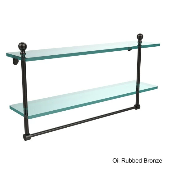 Cheapest 😀 Allied Brass Mambo Collection Glass 22-Inch Two-tiered Shelf With Integrated Towel Bar ⭐ 9 Cheapest 😀 Allied Brass Mambo Collection Glass 22-Inch Two-tiered Shelf With Integrated Towel Bar ⭐ - Image 7