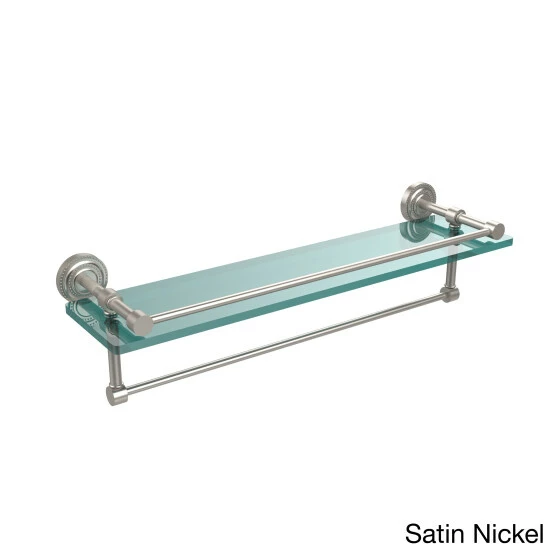 Best Pirce ⭐ Allied Brass Dottingham 22-inch Gallery Glass Shelf With Towel Bar - 22"l Antique Bronze ✨ 4 Best Pirce ⭐ Allied Brass Dottingham 22-inch Gallery Glass Shelf With Towel Bar - 22"l Antique Bronze ✨ - Image 2
