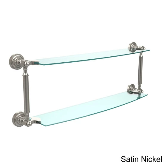 Buy 🔔 Allied Brass Dottingham Collection 24-inch 2-tiered Glass Shelf ✔️ 3 Buy 🔔 Allied Brass Dottingham Collection 24-inch 2-tiered Glass Shelf ✔️