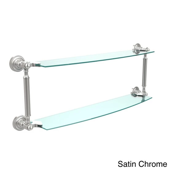 Buy 🔔 Allied Brass Dottingham Collection 24-inch 2-tiered Glass Shelf ✔️ 4 Buy 🔔 Allied Brass Dottingham Collection 24-inch 2-tiered Glass Shelf ✔️ - Image 2