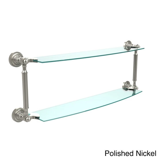 Buy 🔔 Allied Brass Dottingham Collection 24-inch 2-tiered Glass Shelf ✔️ 5 Buy 🔔 Allied Brass Dottingham Collection 24-inch 2-tiered Glass Shelf ✔️ - Image 3